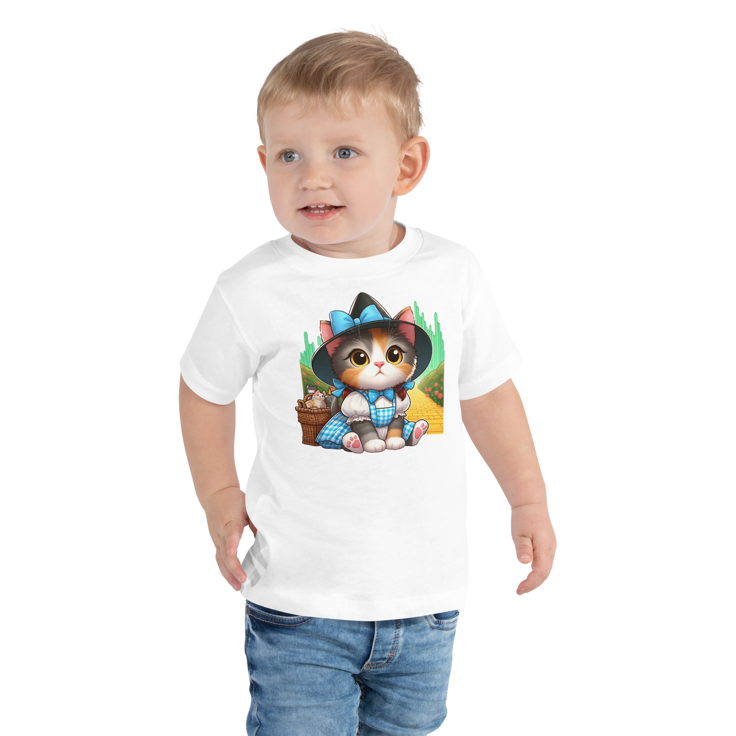 Kitten on a Yellow Brick Road - Toddler Tee