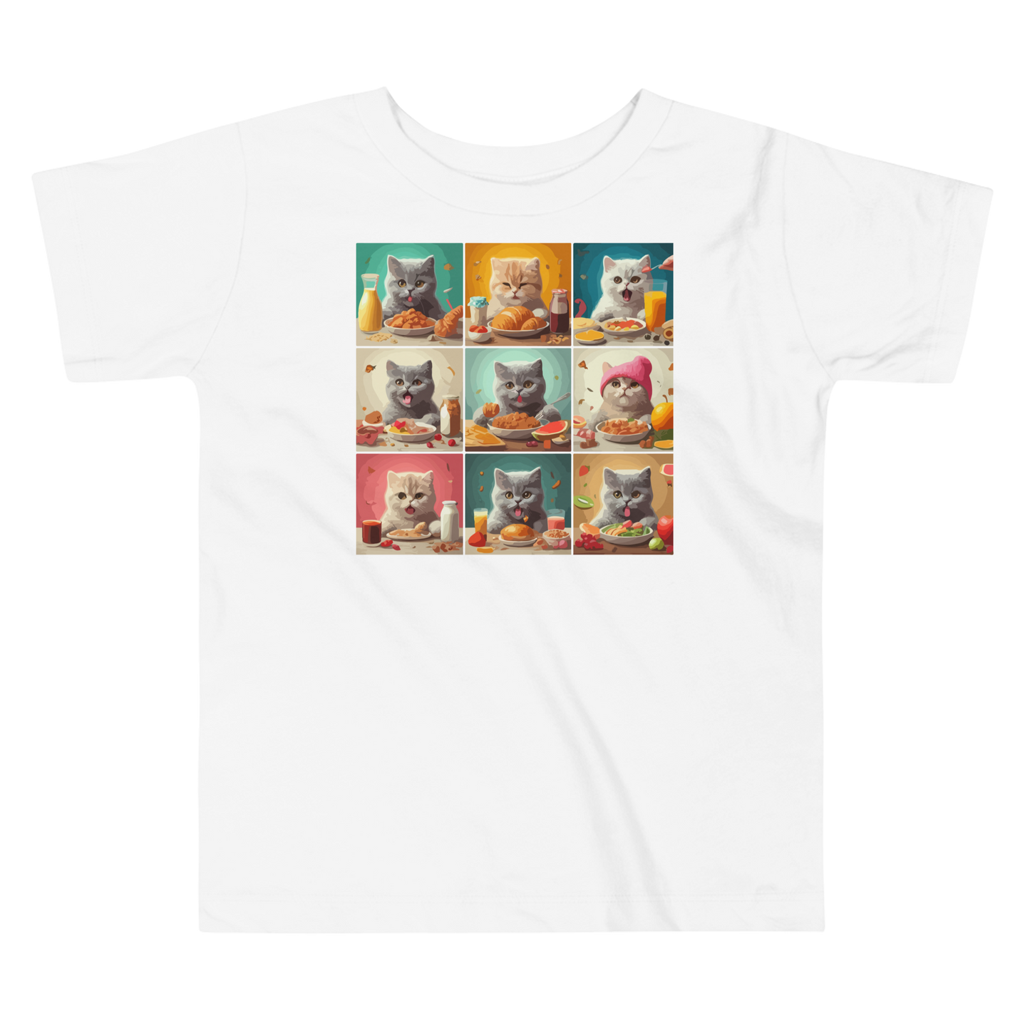 Kittens Eating Collage - Toddler Tee