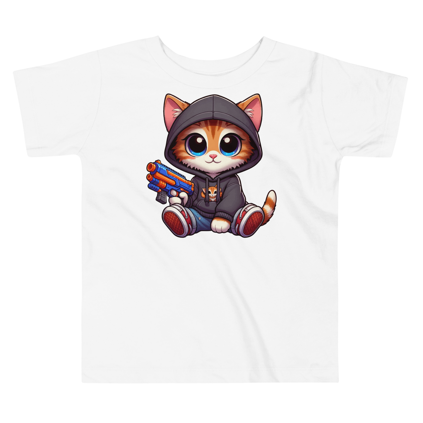 Orange Kitten with Foam Dart Blaster - Toddler Tee