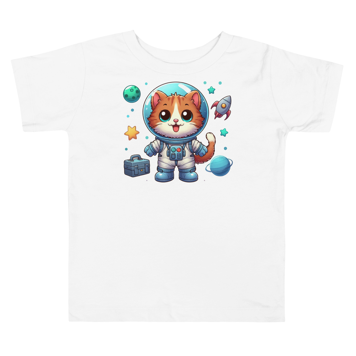 Space Kitten with Planets - Toddler Tee
