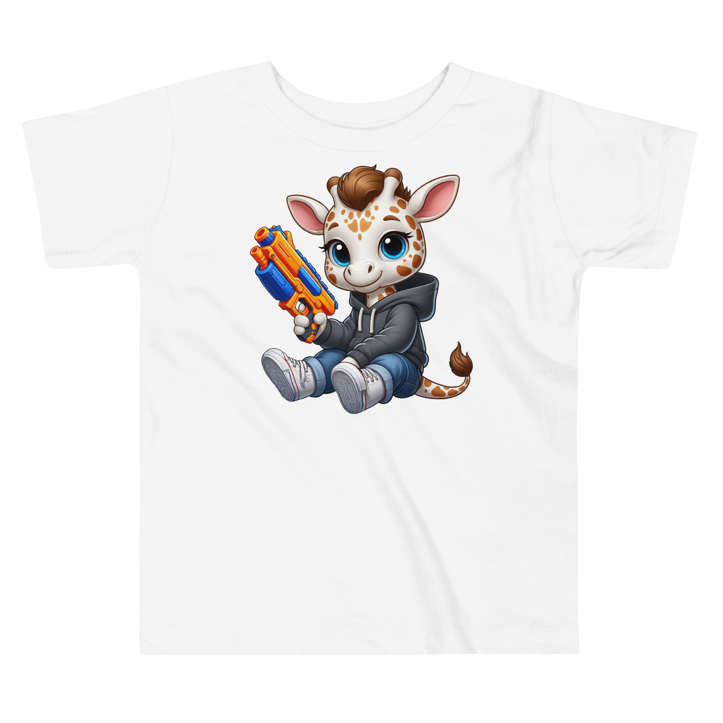 White Giraffe with Foam Dart Blaster - Toddler Tee