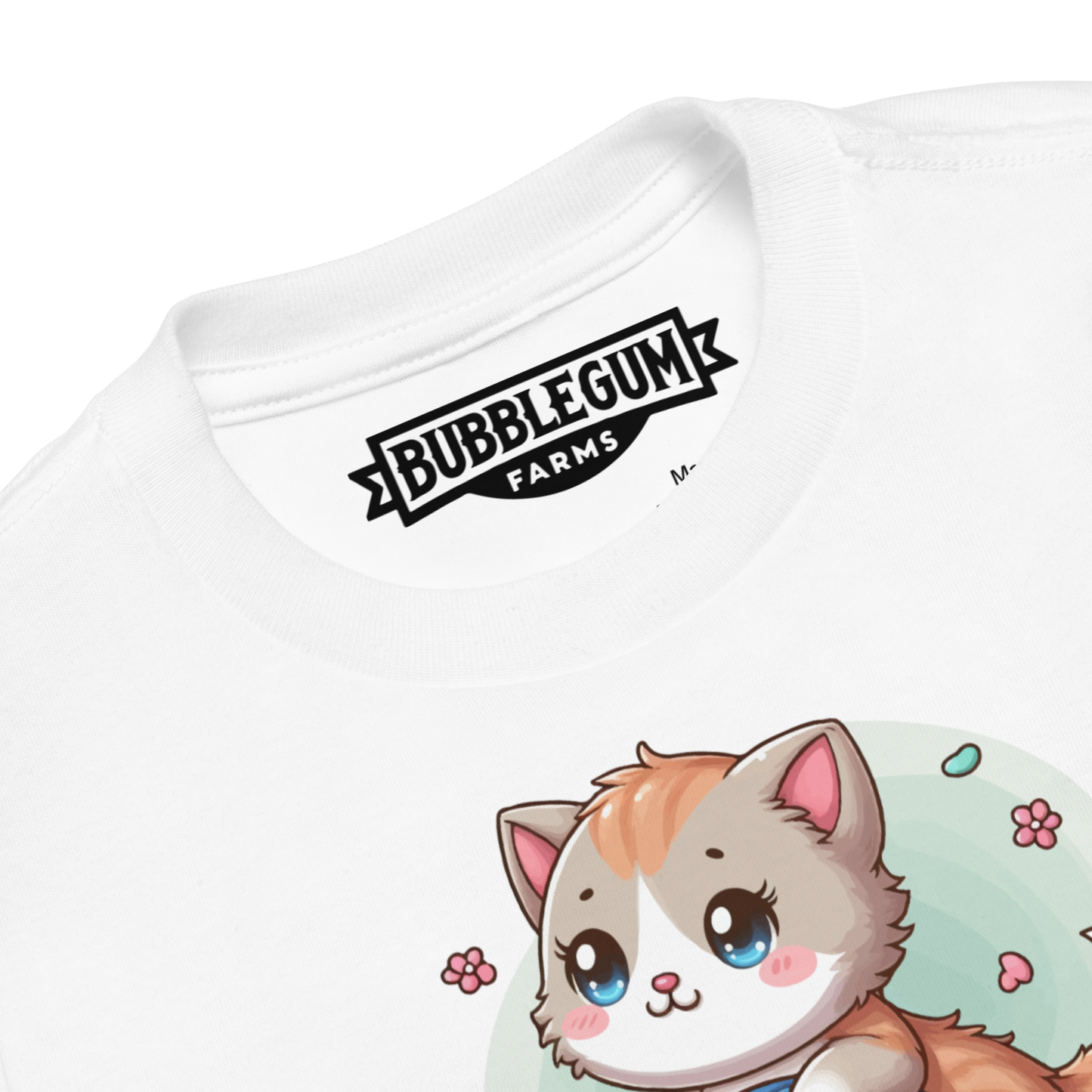 Brown Kitten on Blue Ball - Toddler Tee
