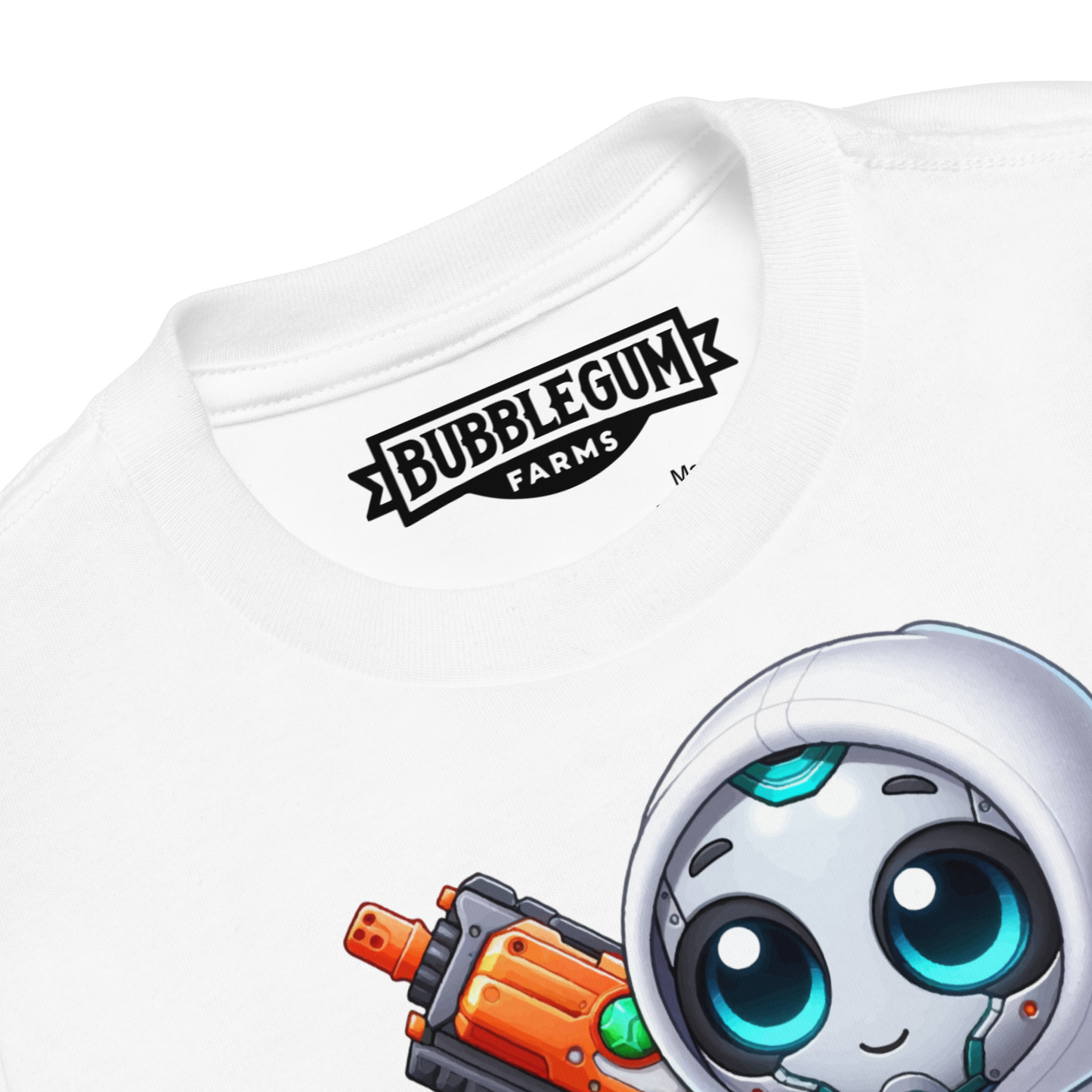White Robot with Foam Dart Blaster - Toddler Tee