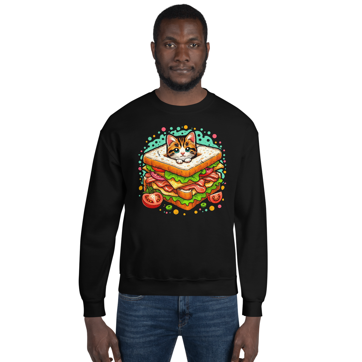Kitten in a Sandwich - Preshrunk Sweatshirt