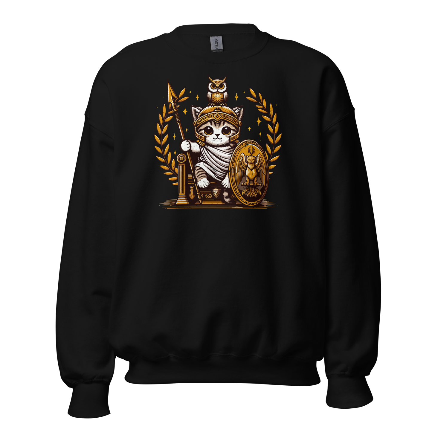 Roman Kitten with Owl - Preshrunk Sweatshirt