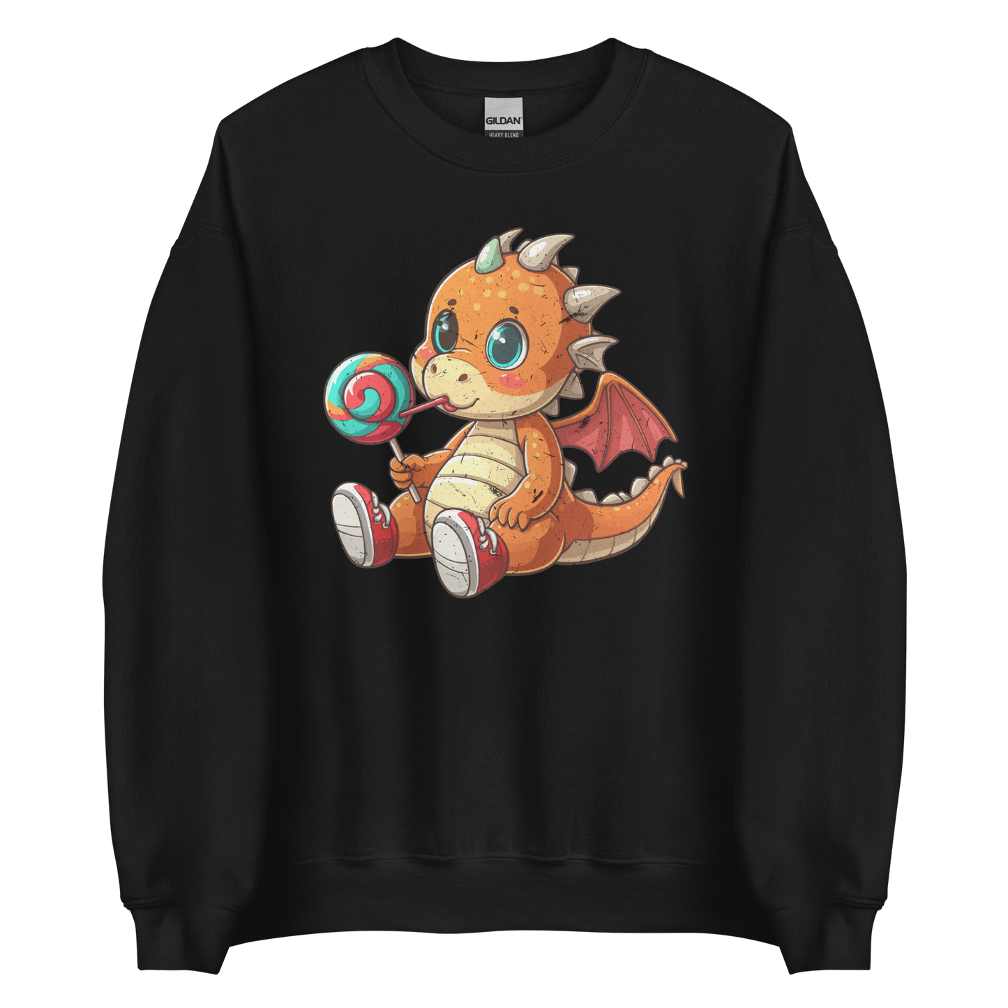 Baby Dragon with Lolipop - Preshrunk Sweatshirt