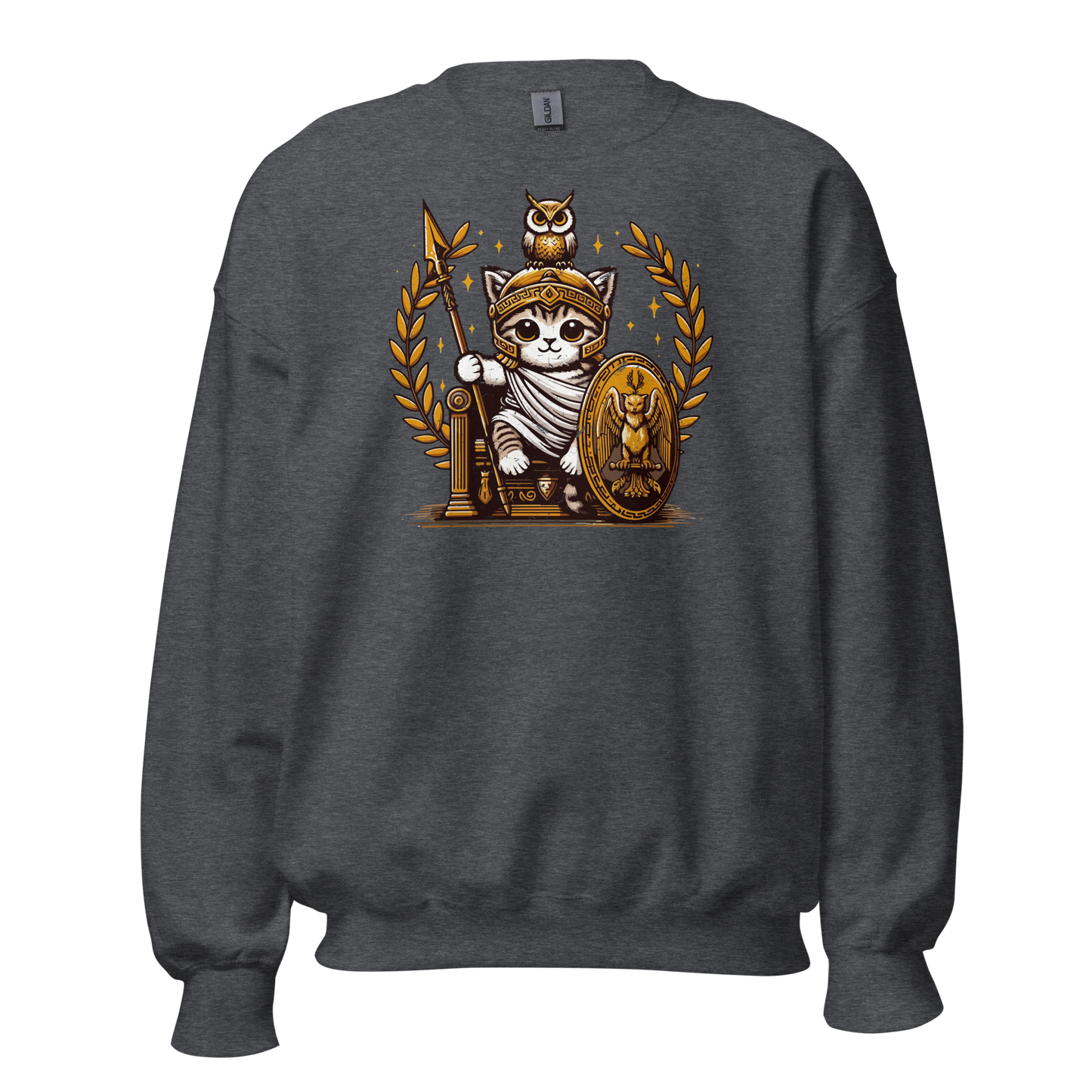 Roman Kitten with Owl - Preshrunk Sweatshirt