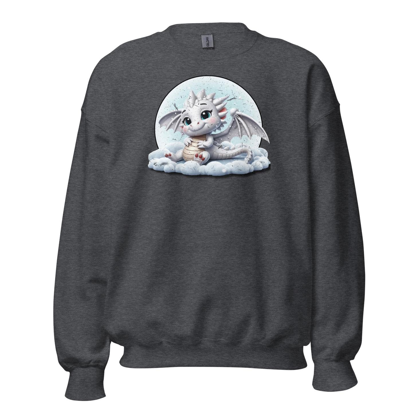 White Dragon in the Clouds - Preshrunk Sweatshirt
