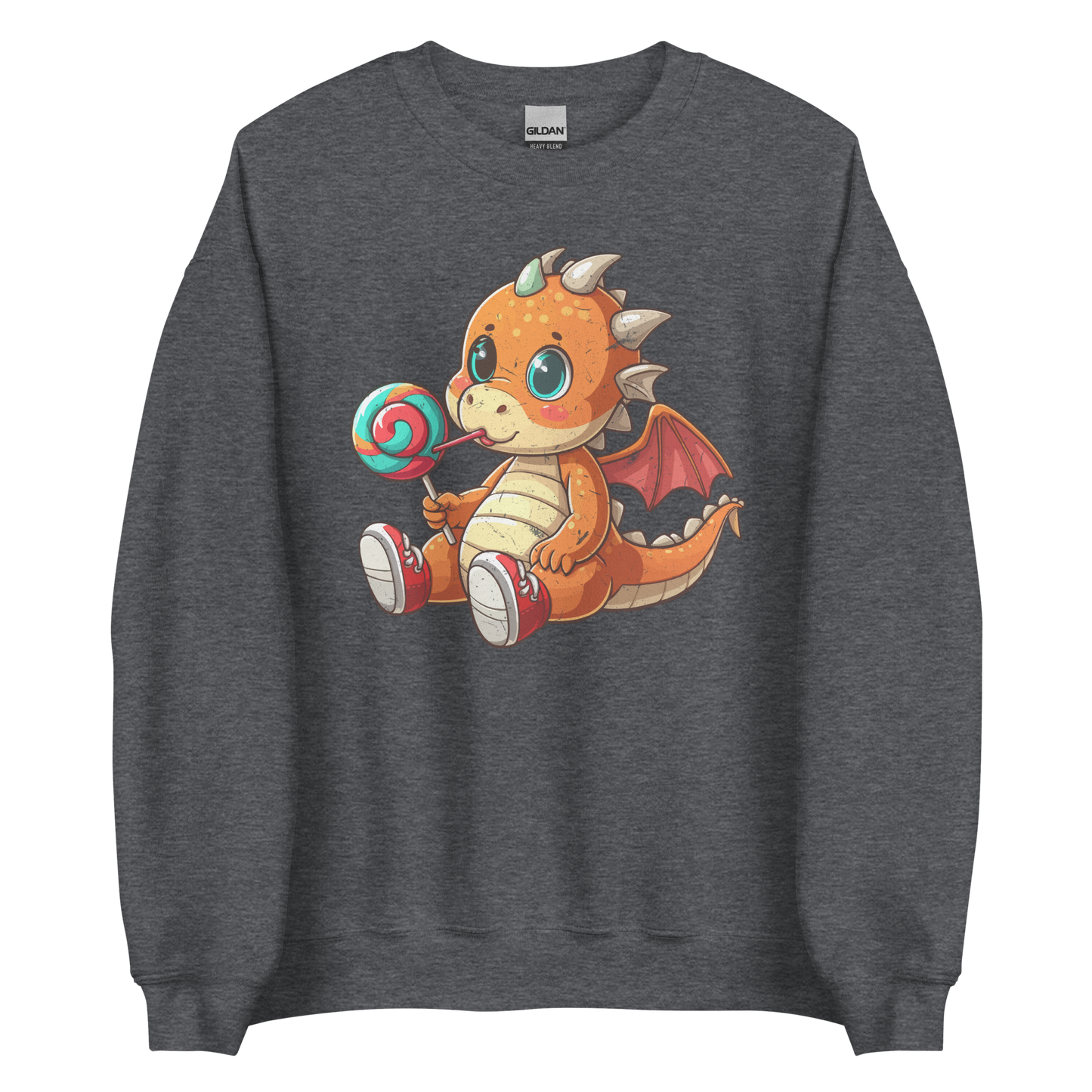 Baby Dragon with Lolipop - Preshrunk Sweatshirt