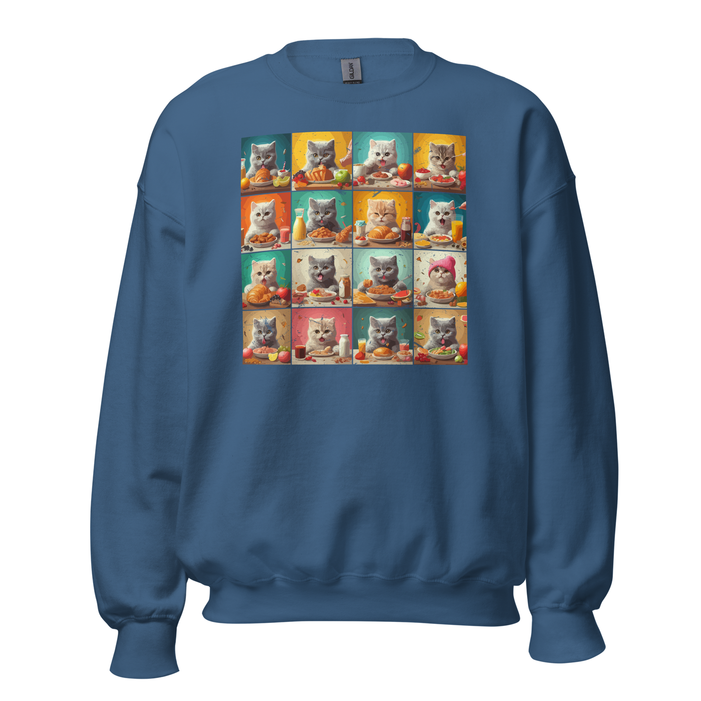 Kittens Eating Collage - Preshrunk Sweatshirt