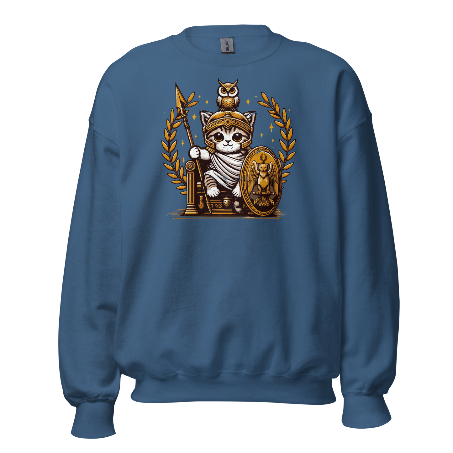Roman Kitten with Owl - Preshrunk Sweatshirt