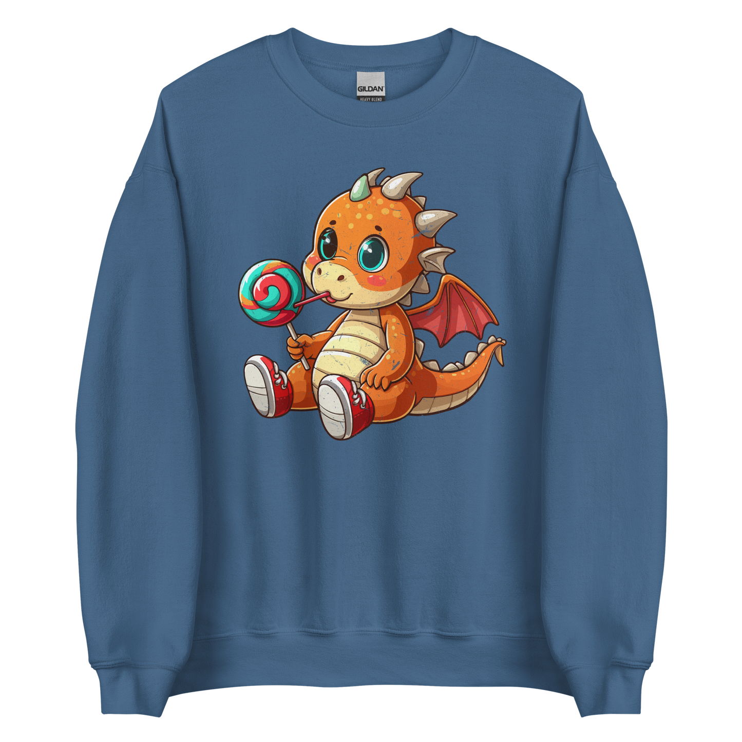 Baby Dragon with Lolipop - Preshrunk Sweatshirt