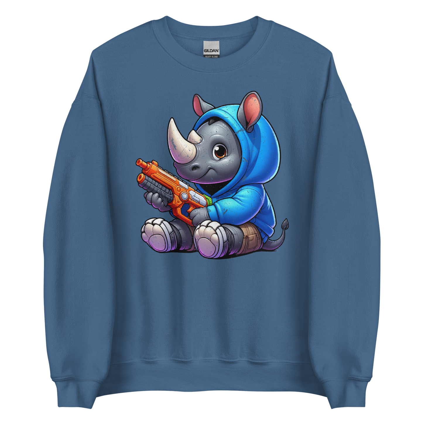 Baby Rhino with Foam Dart Blaster - Preshrunk Sweatshirt