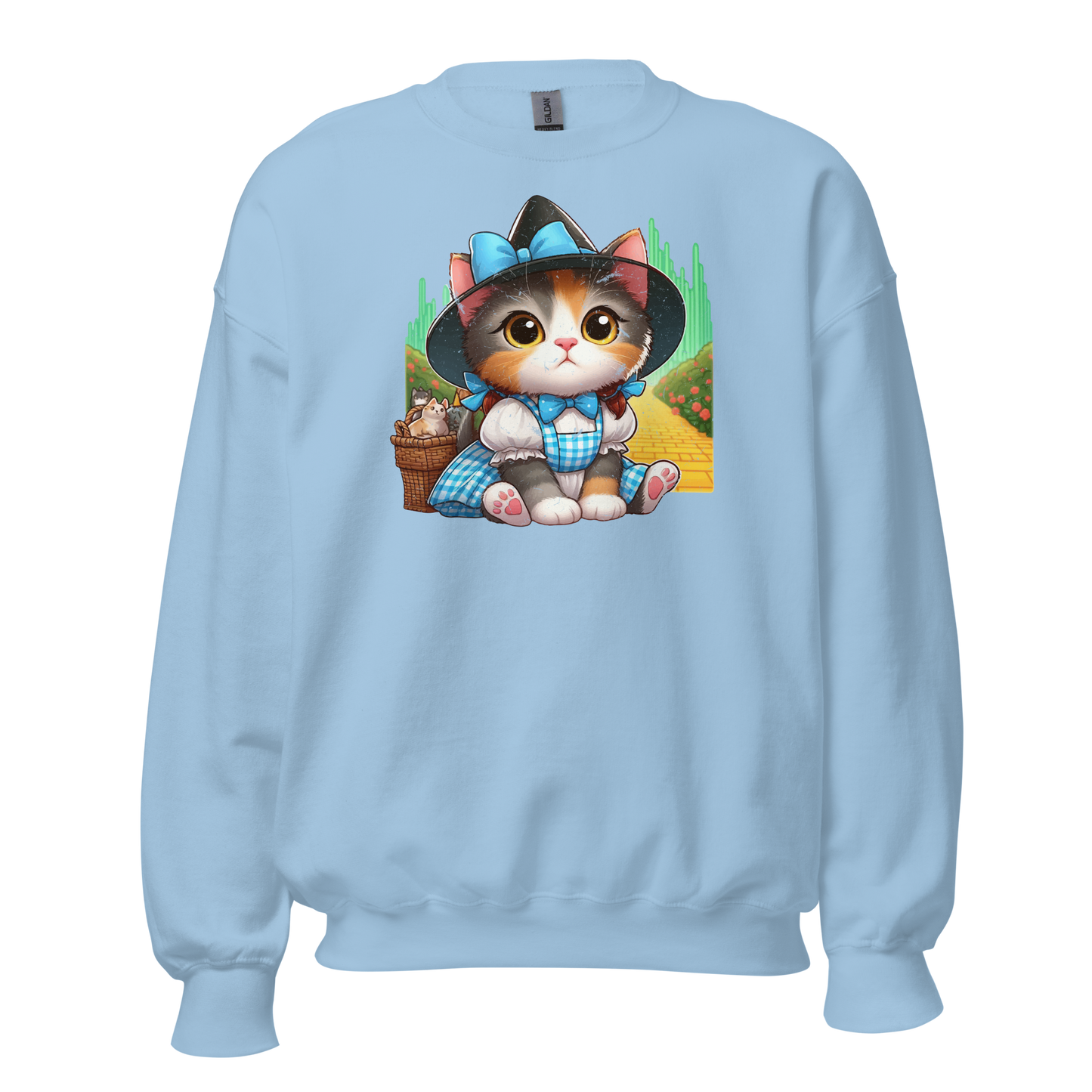 Kitten on a Yellow Brick Road - Preshrunk Sweatshirt
