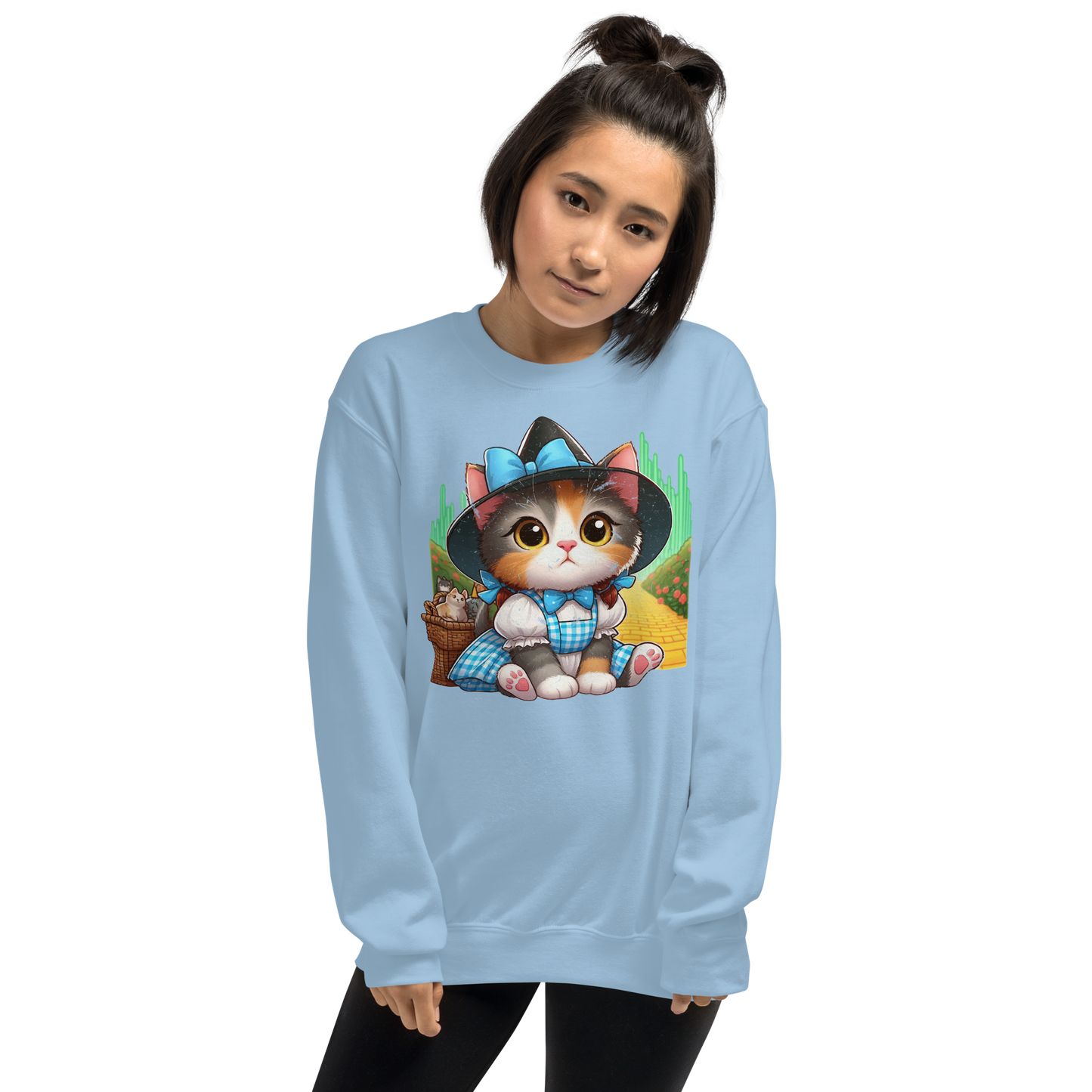 Kitten on a Yellow Brick Road - Preshrunk Sweatshirt