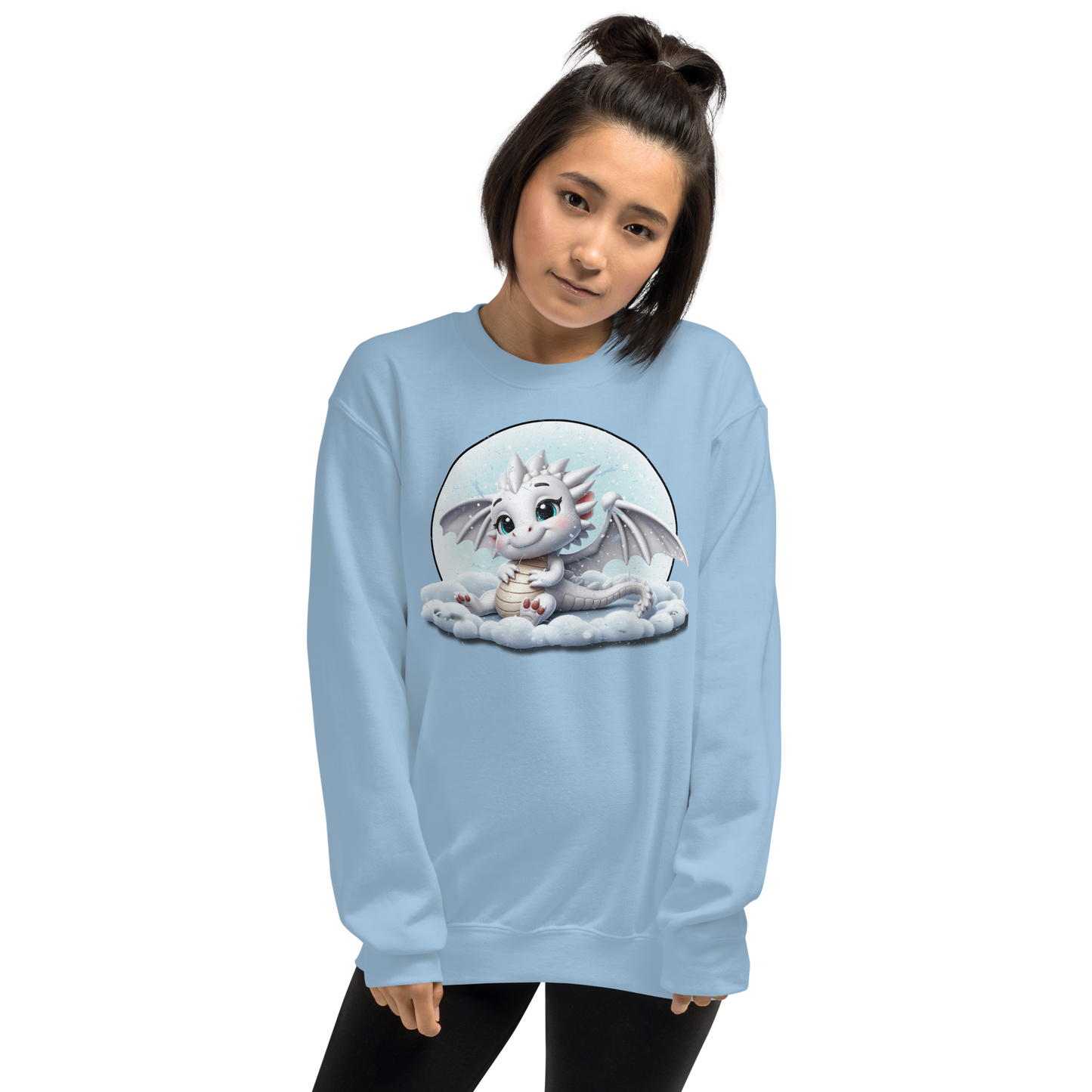 White Dragon in the Clouds - Preshrunk Sweatshirt