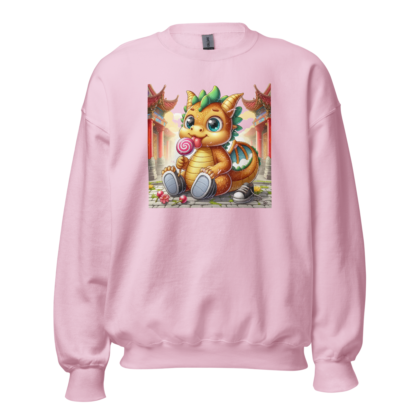 Dragon in Town with Lolipop - Preshrunk Sweatshirt