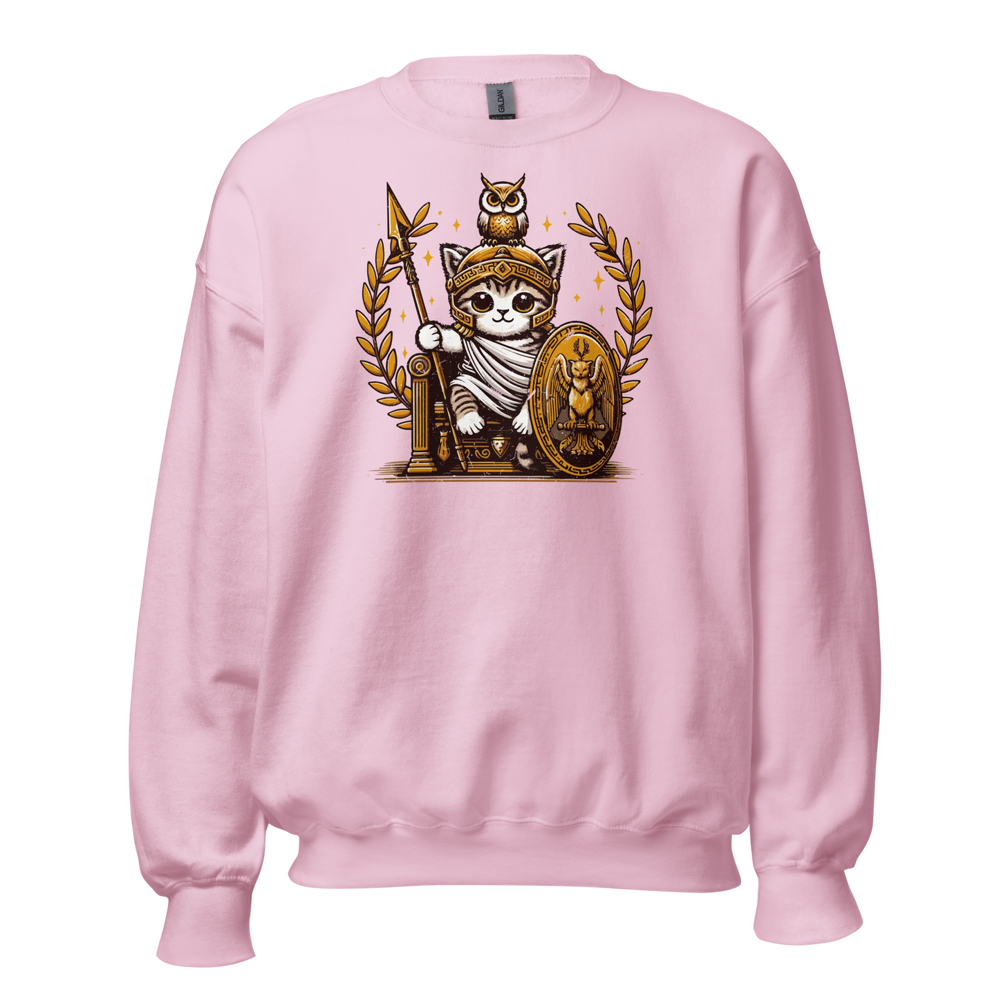 Roman Kitten with Owl - Preshrunk Sweatshirt