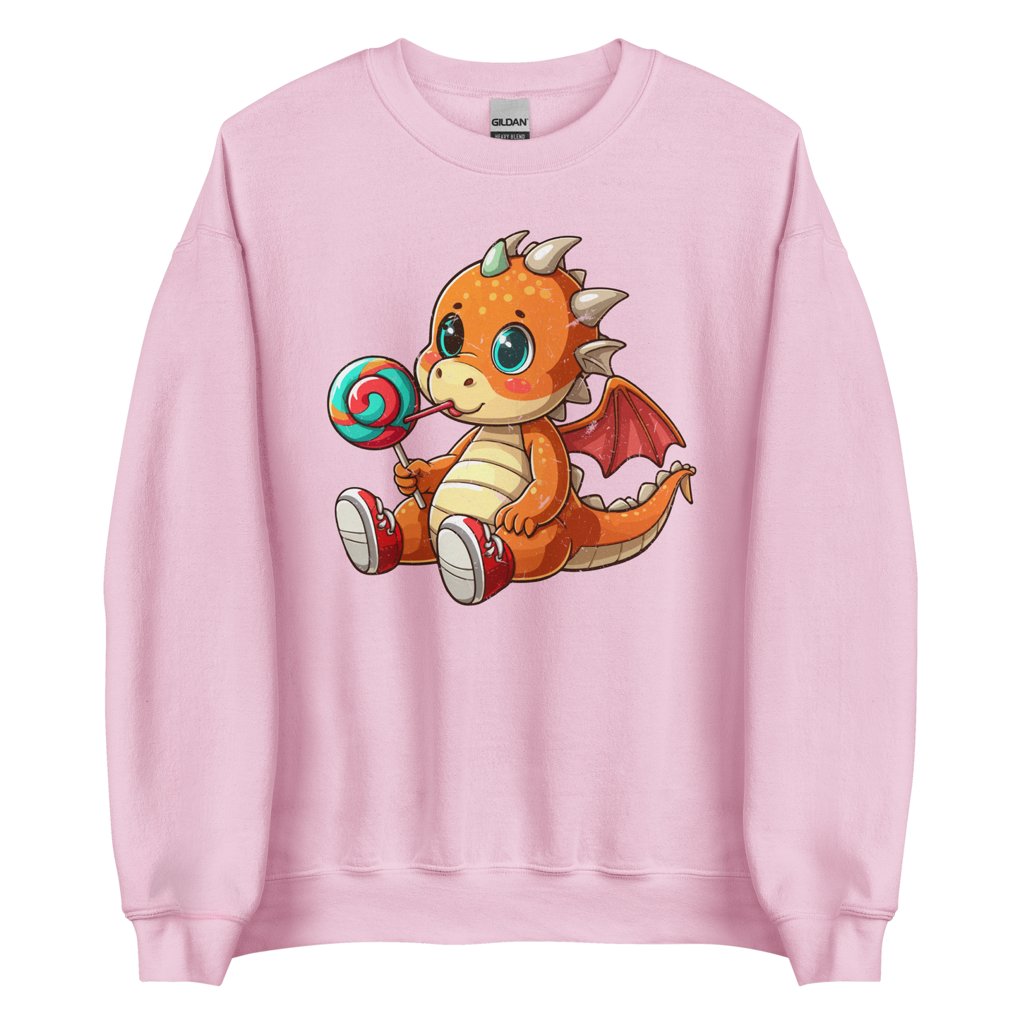 Baby Dragon with Lolipop - Preshrunk Sweatshirt