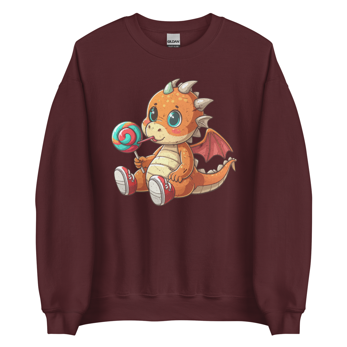 Baby Dragon with Lolipop - Preshrunk Sweatshirt