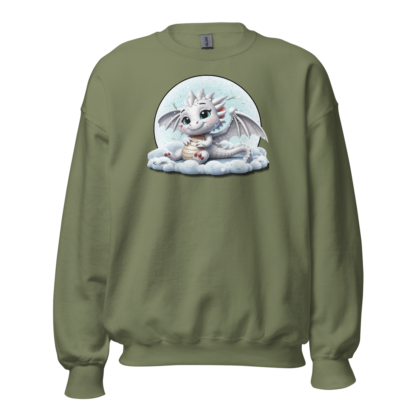White Dragon in the Clouds - Preshrunk Sweatshirt