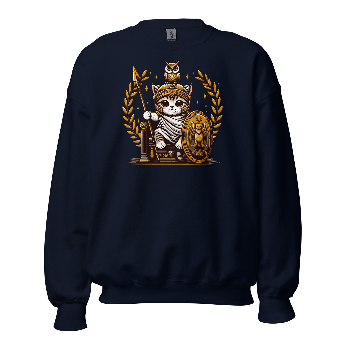 Roman Kitten with Owl - Preshrunk Sweatshirt