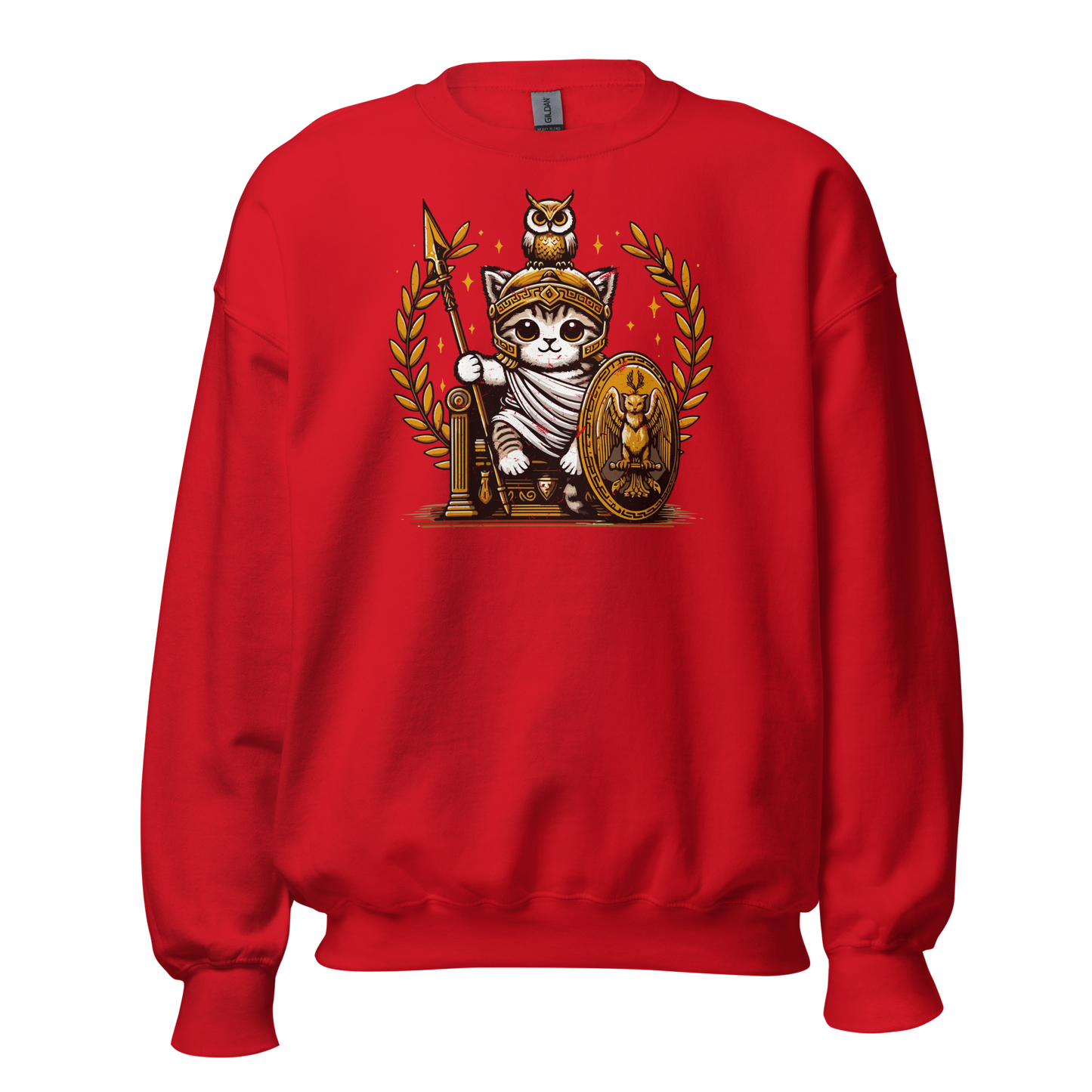 Roman Kitten with Owl - Preshrunk Sweatshirt