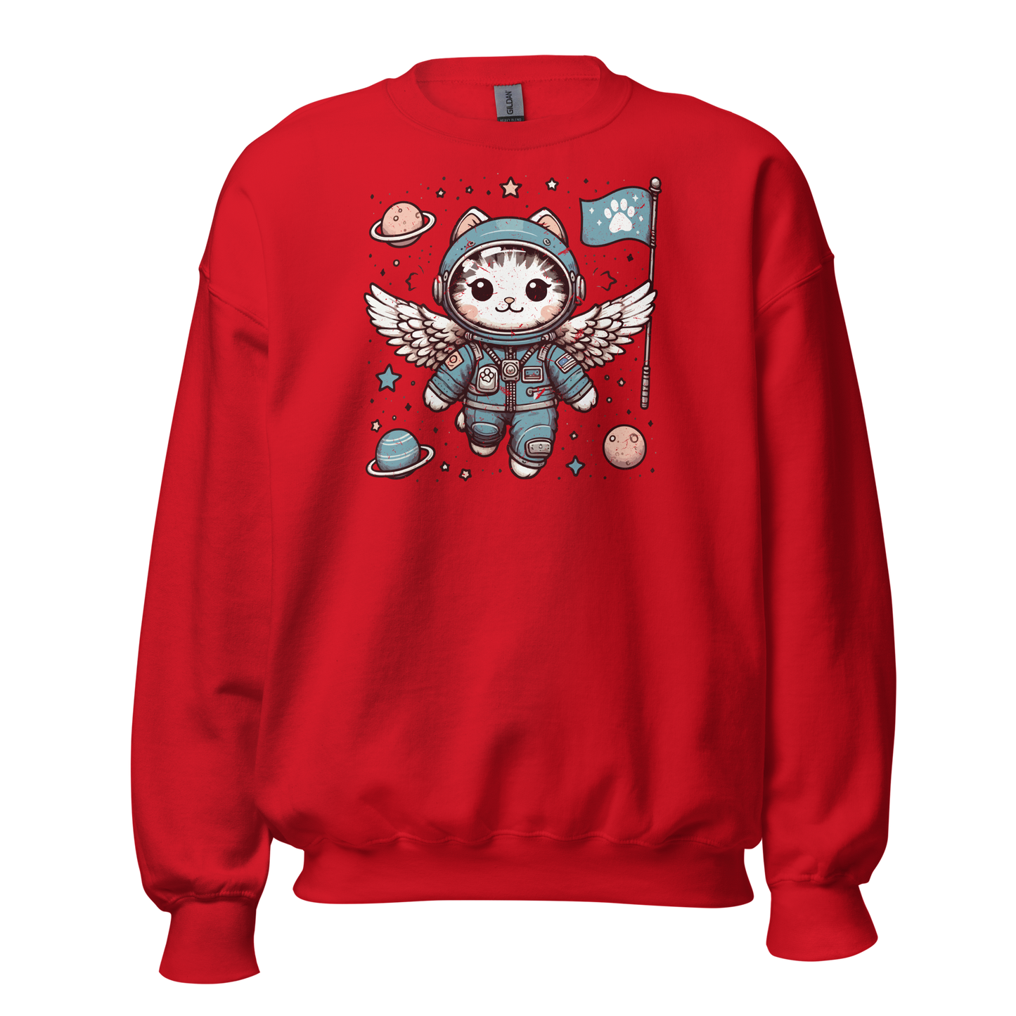 Space Kitten with Wings - Preshrunk Sweatshirt