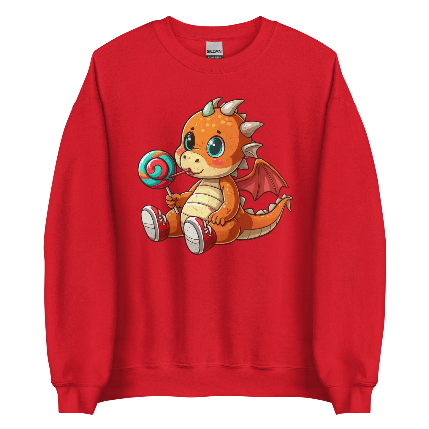 Baby Dragon with Lolipop - Preshrunk Sweatshirt