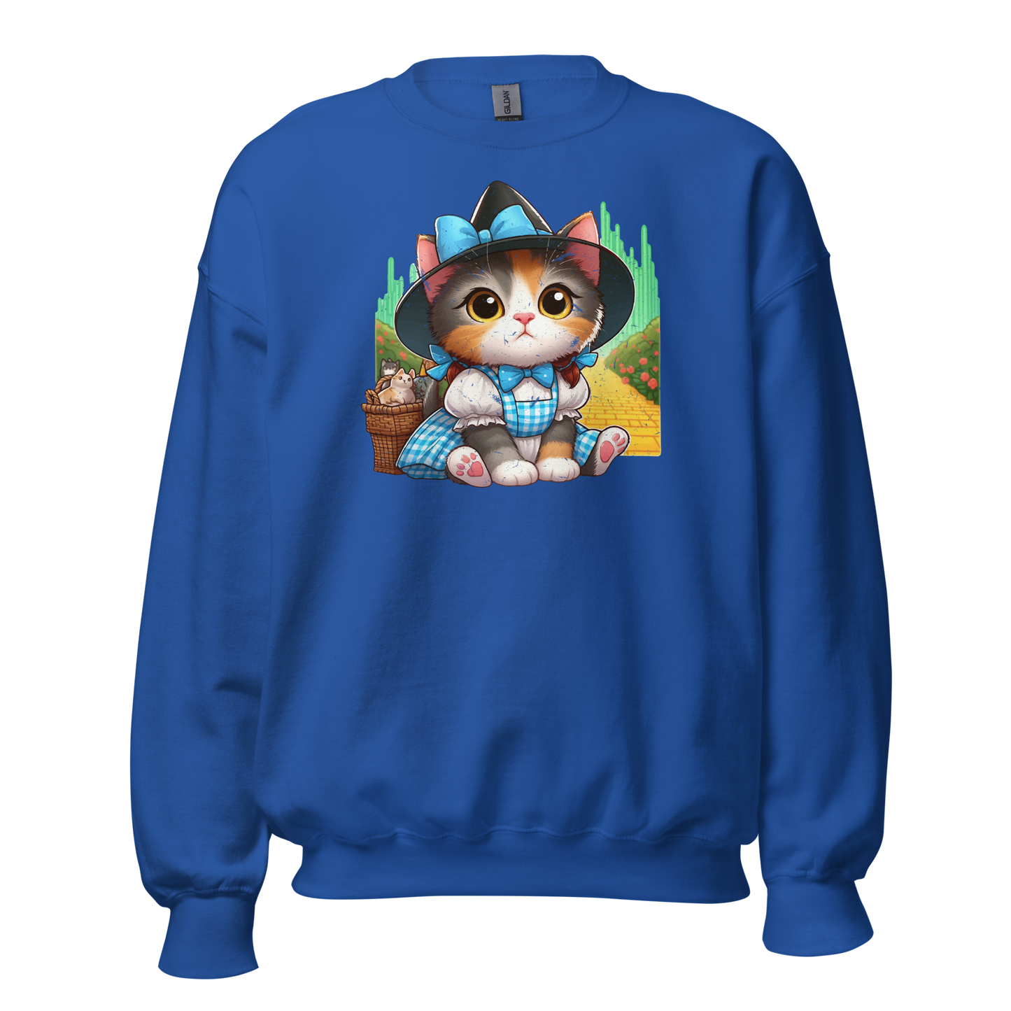 Kitten on a Yellow Brick Road - Preshrunk Sweatshirt