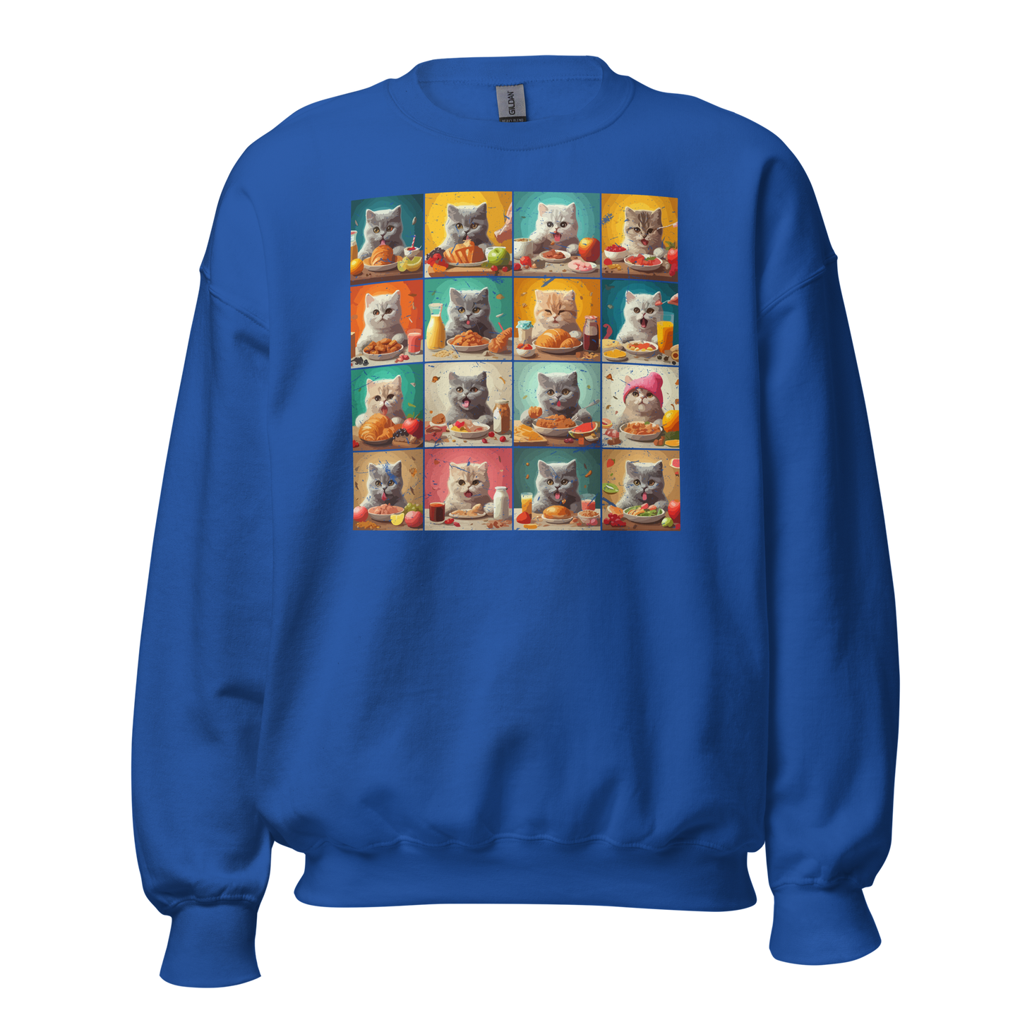 Kittens Eating Collage - Preshrunk Sweatshirt