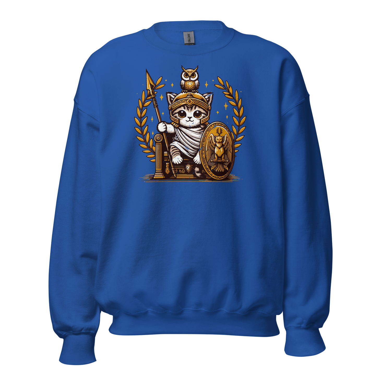 Roman Kitten with Owl - Preshrunk Sweatshirt