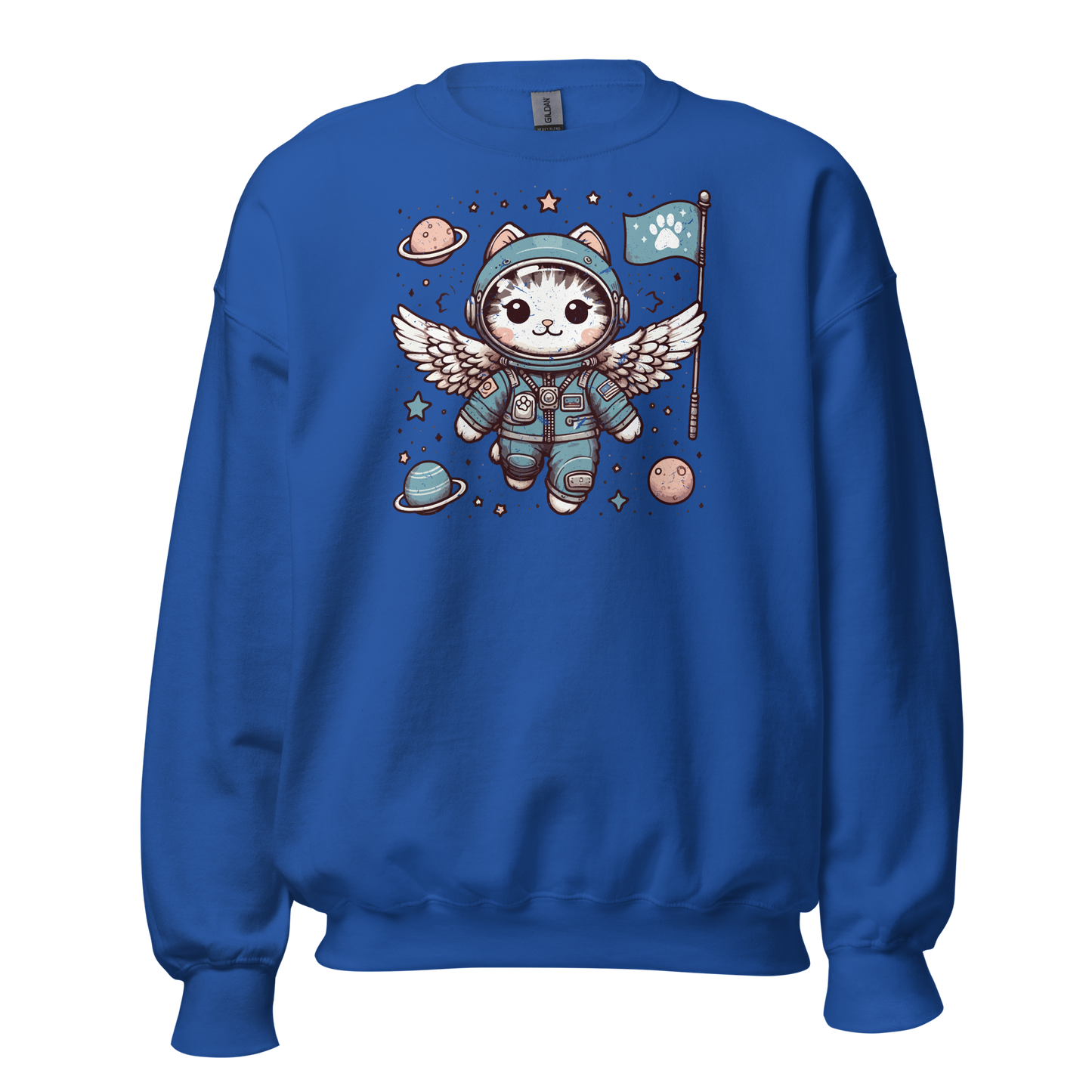 Space Kitten with Wings - Preshrunk Sweatshirt