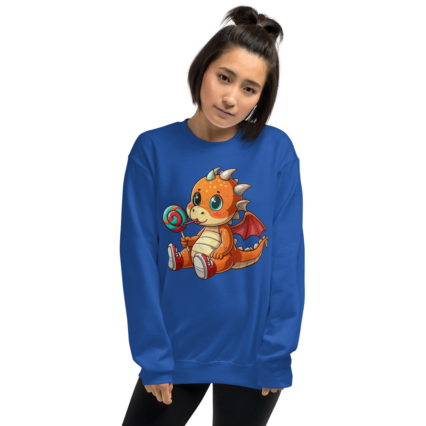 Baby Dragon with Lolipop - Preshrunk Sweatshirt