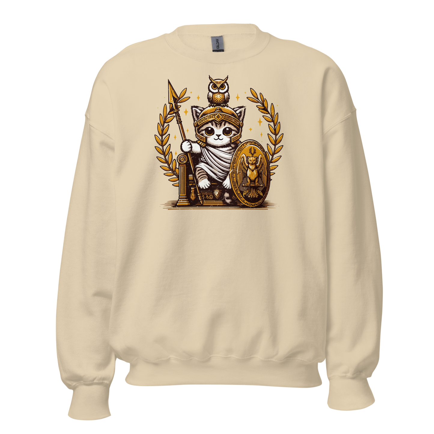 Roman Kitten with Owl - Preshrunk Sweatshirt