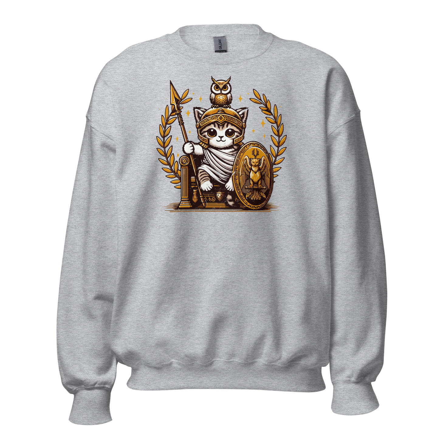 Roman Kitten with Owl - Preshrunk Sweatshirt