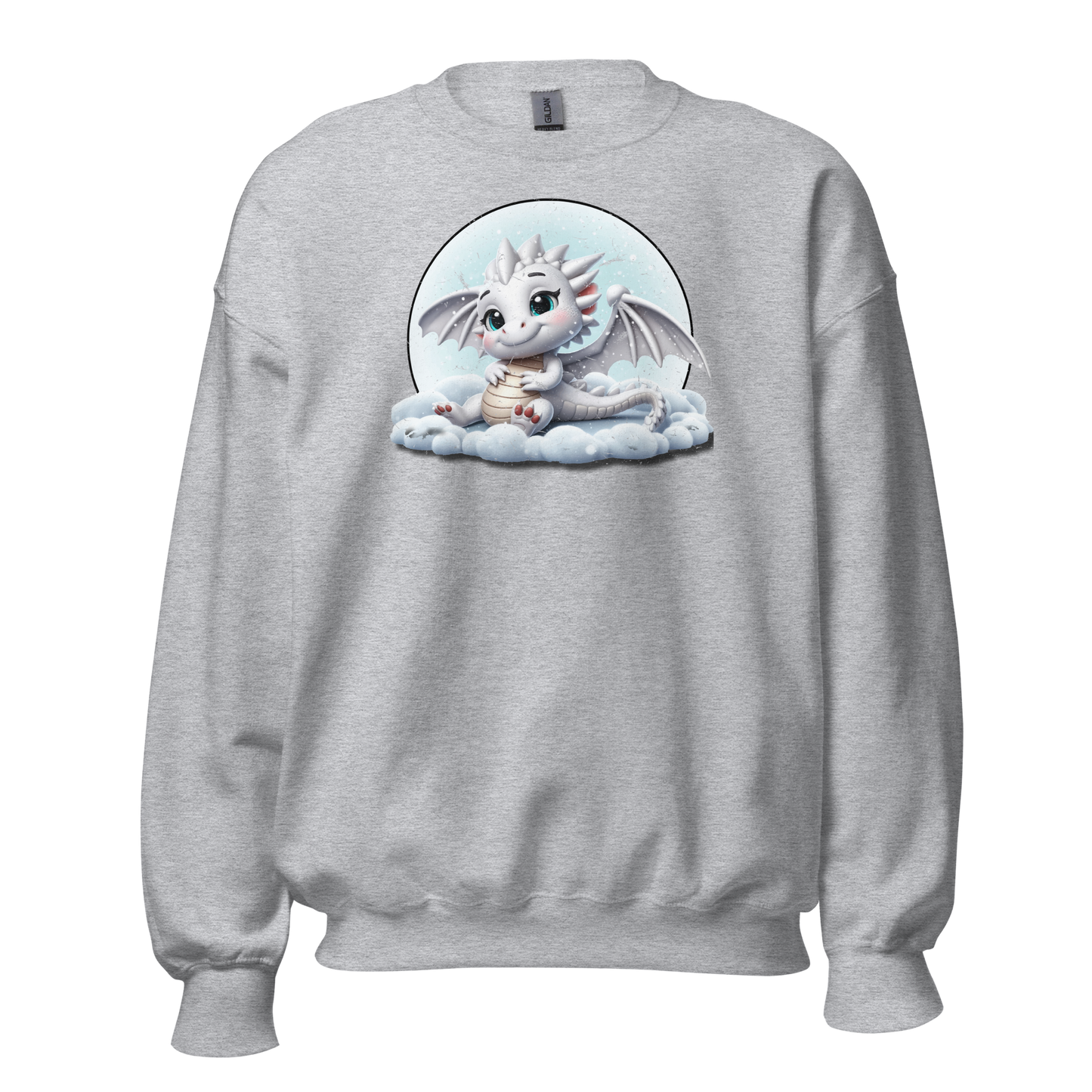 White Dragon in the Clouds - Preshrunk Sweatshirt
