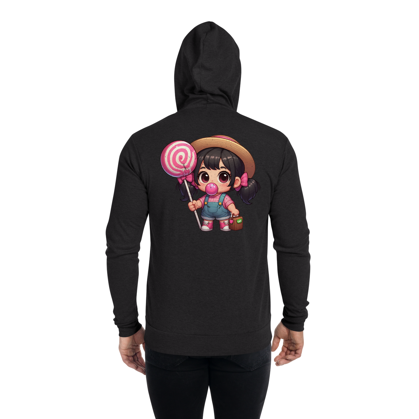Pigtails and Lolipops - Lightweight Zip Hoodie
