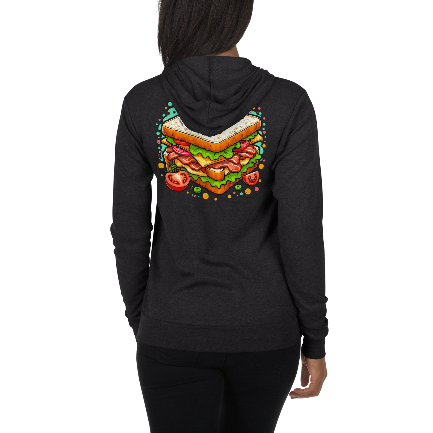 Kitten in a Sandwich - Lightweight Zip Hoodie