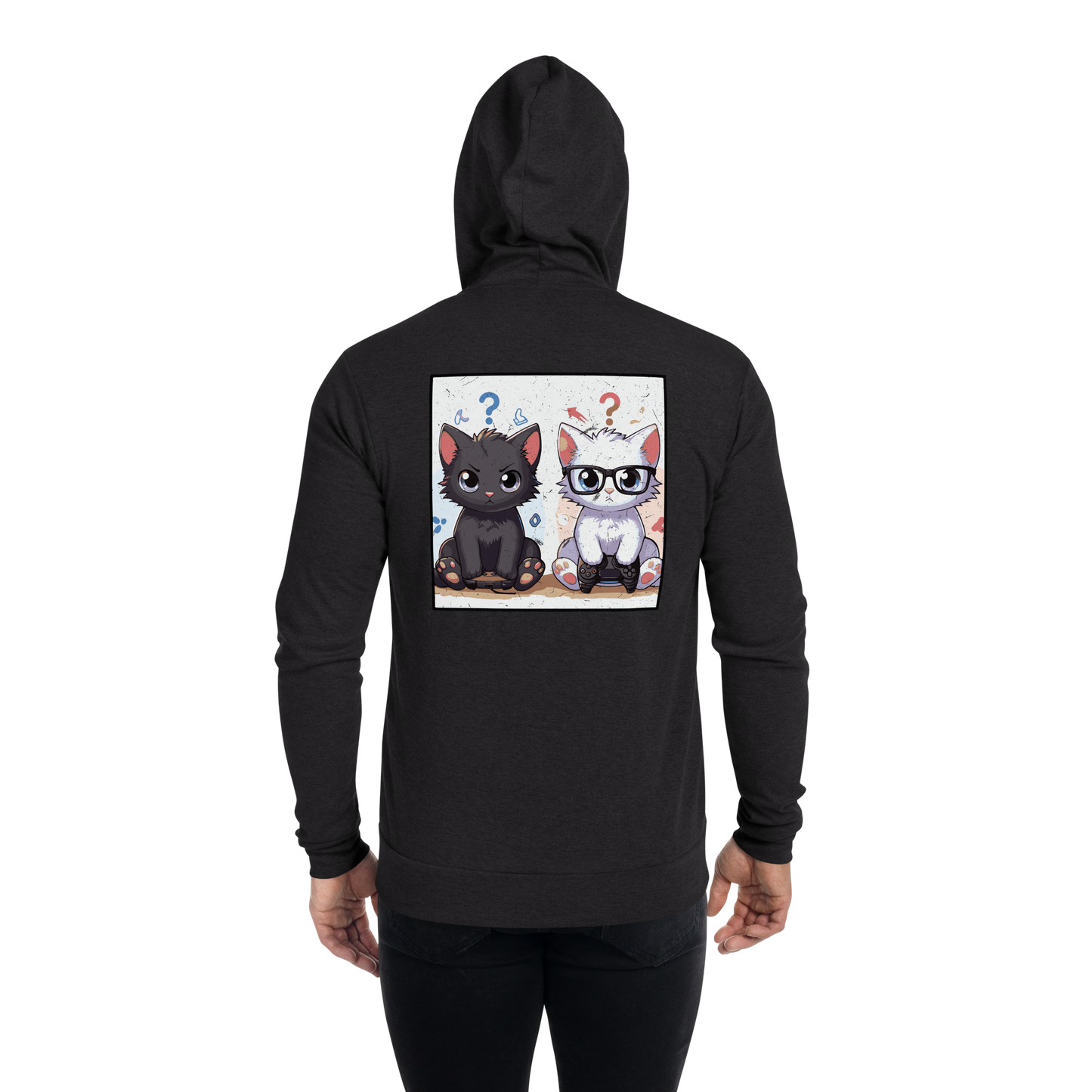 Gamer Kittens - Brothers - Lightweight Zip Hoodie