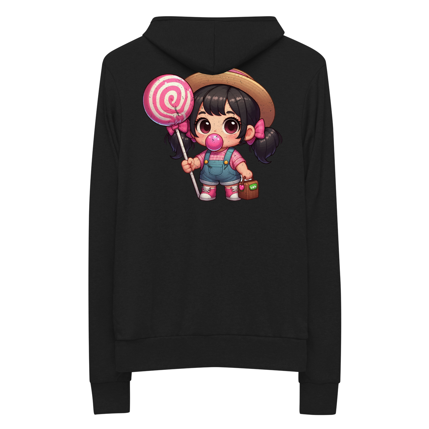 Pigtails and Lolipops - Lightweight Zip Hoodie