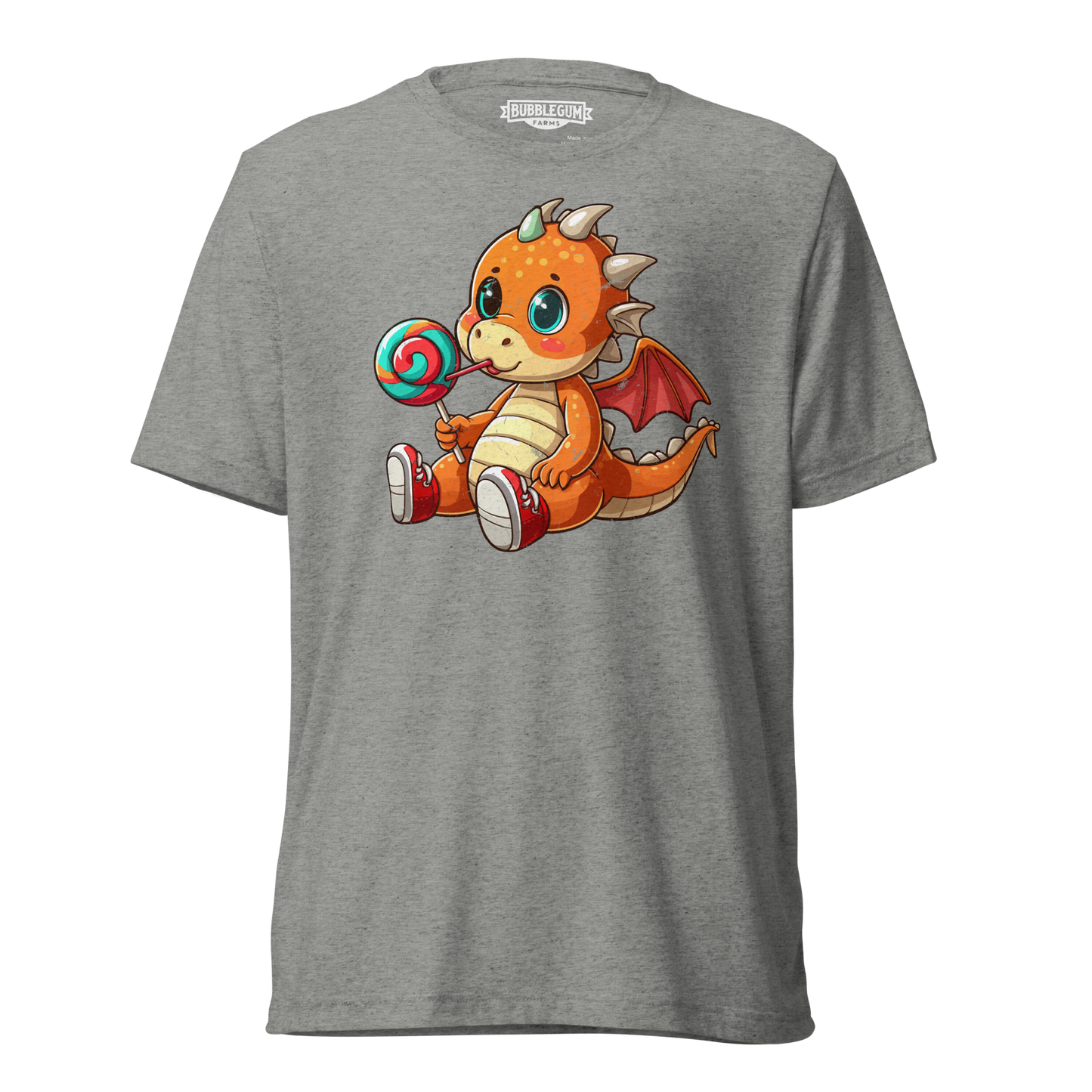 Baby Dragon with Lolipop - Unisex Triblend Tee