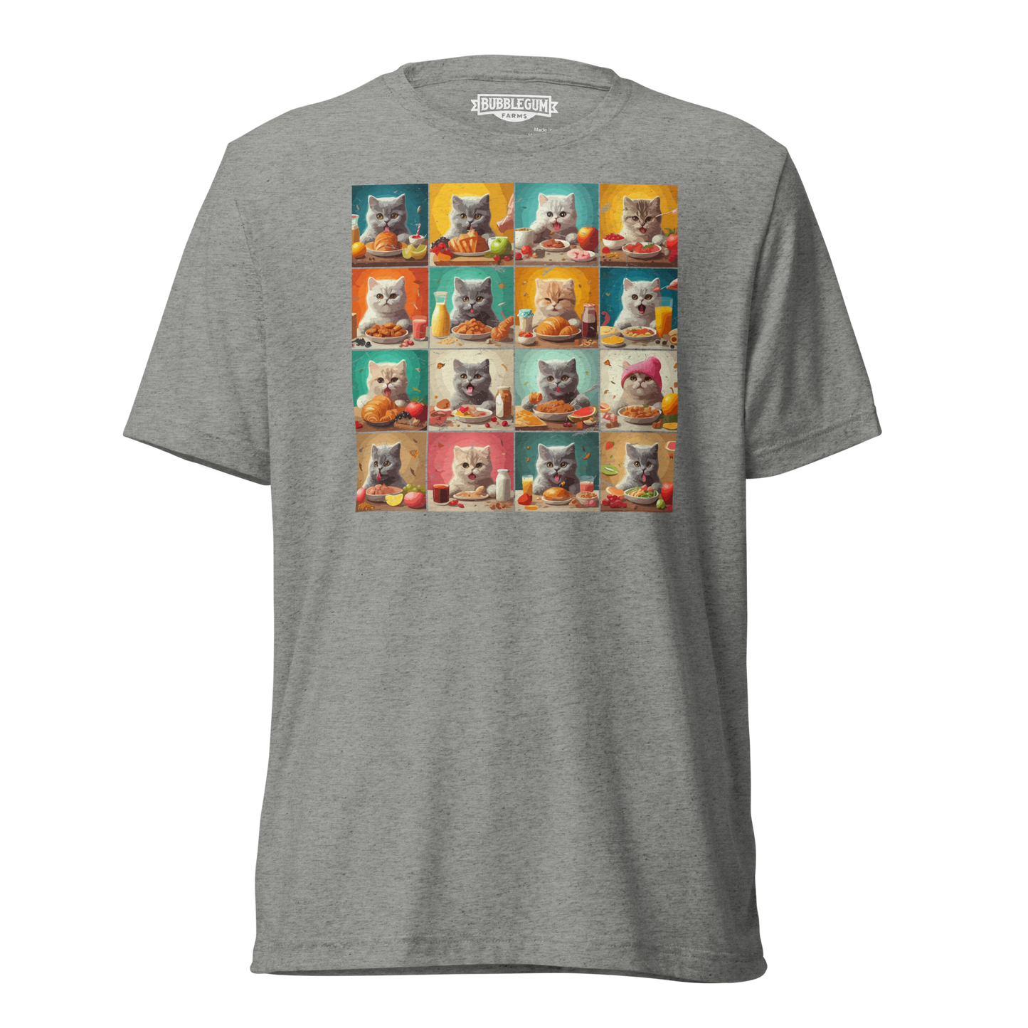 Kittens Eating Collage - Unisex Triblend