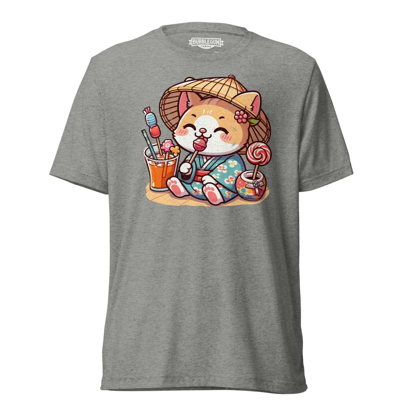 Orange Kitten in a Kimono - Unisex Triblend