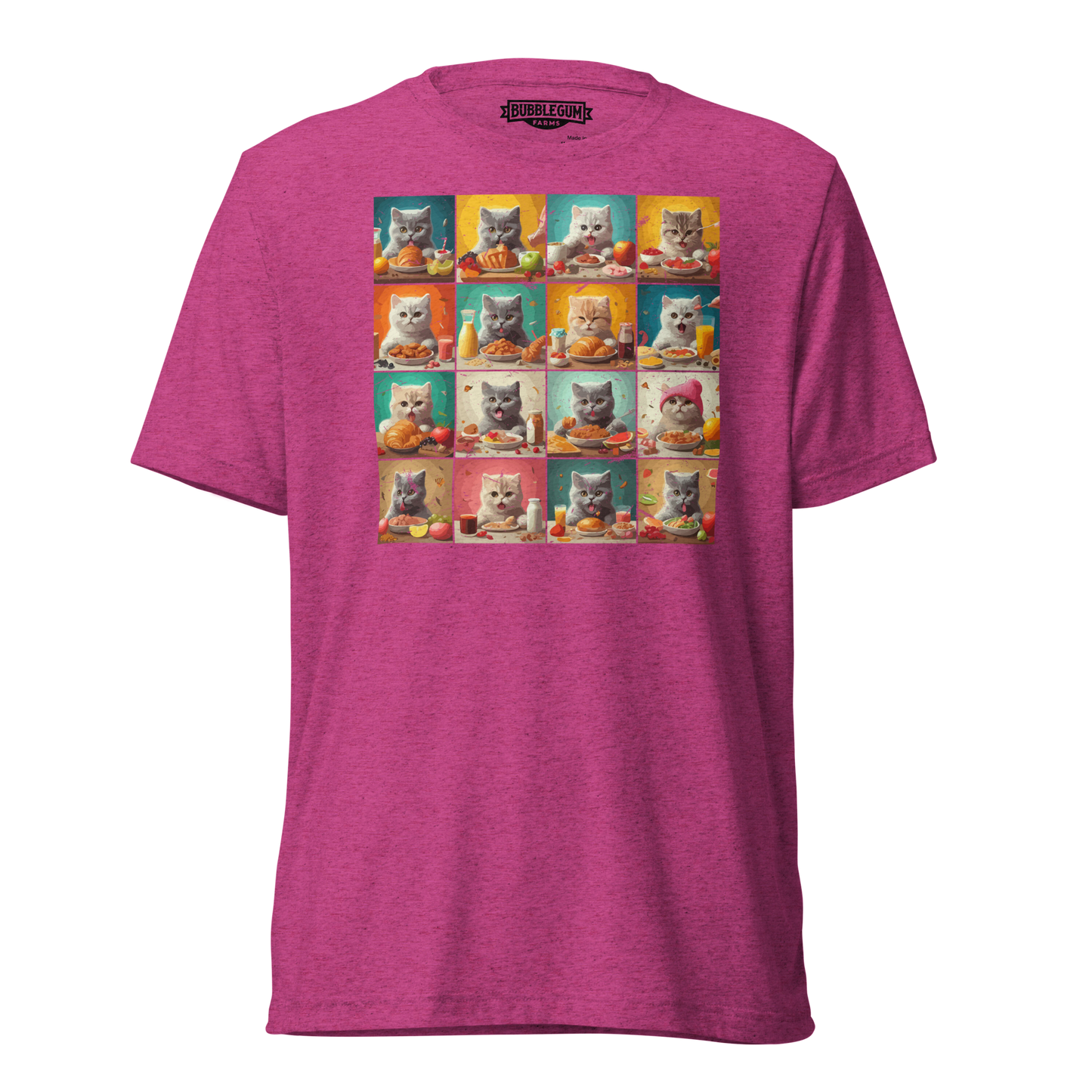 Kittens Eating Collage - Unisex Triblend