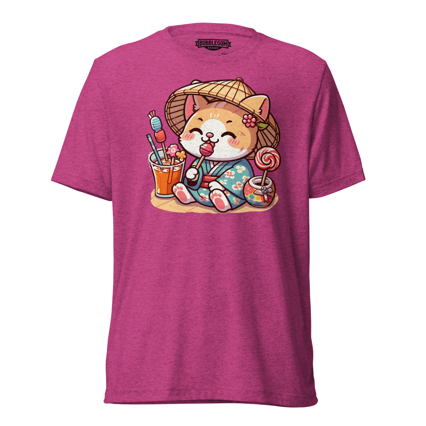 Orange Kitten in a Kimono - Unisex Triblend