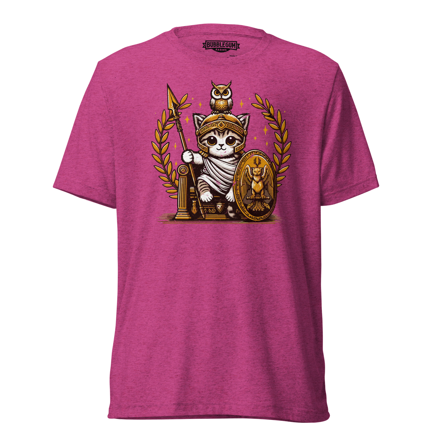 Roman Kitten with Owl - Unisex Triblend