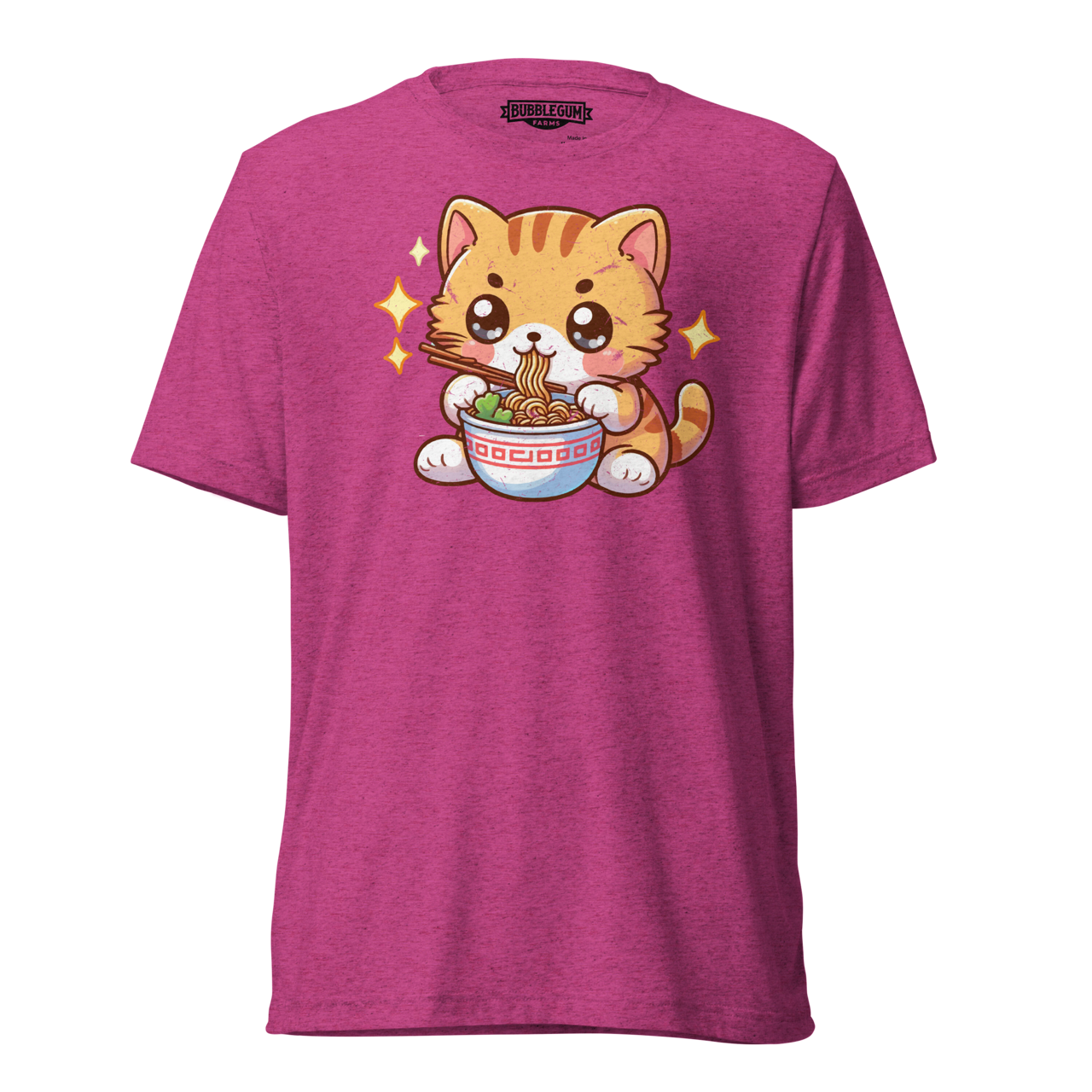 Orange Kitten - Eating Ramen - Unisex Triblend