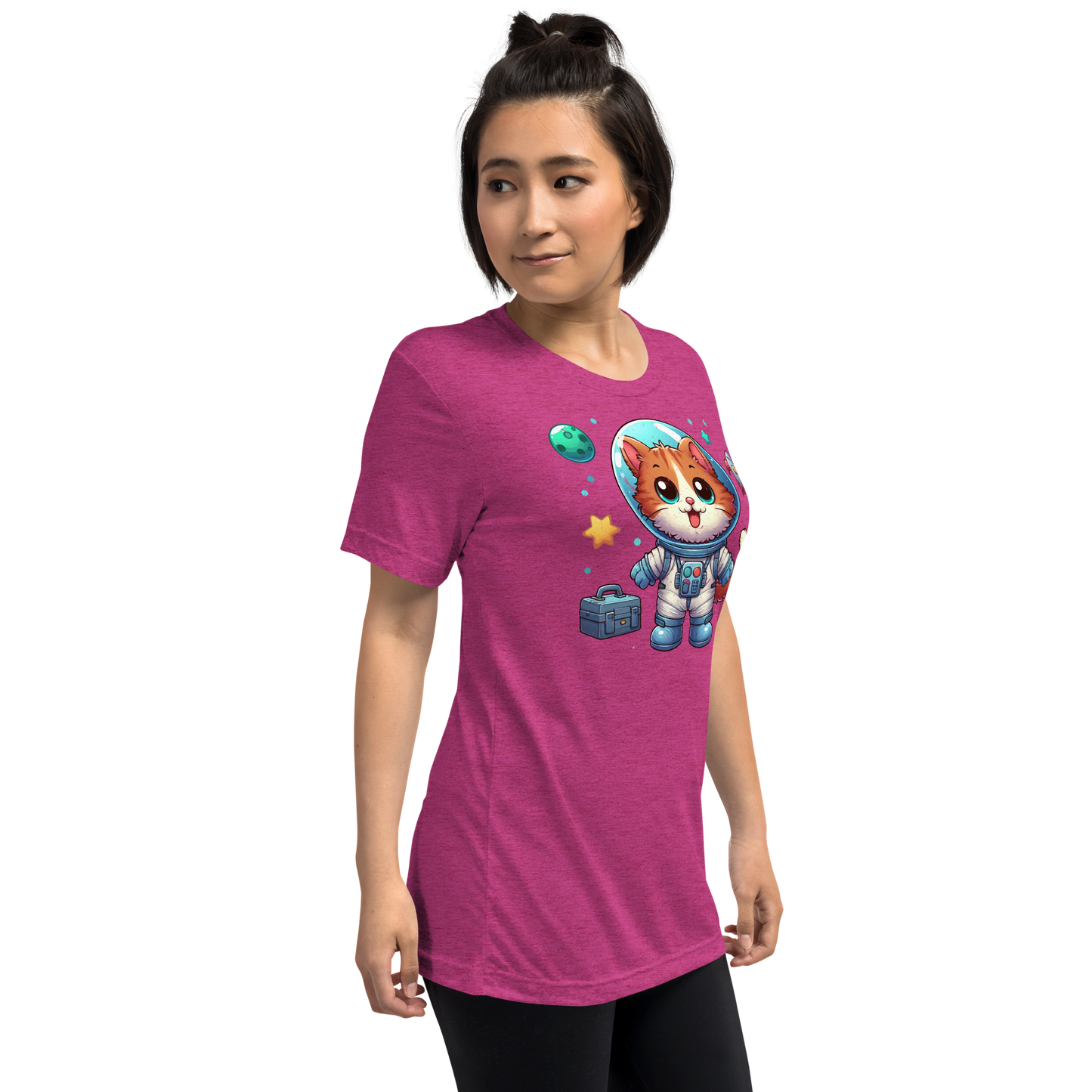 Space Kitten with Planets - Unisex Triblend