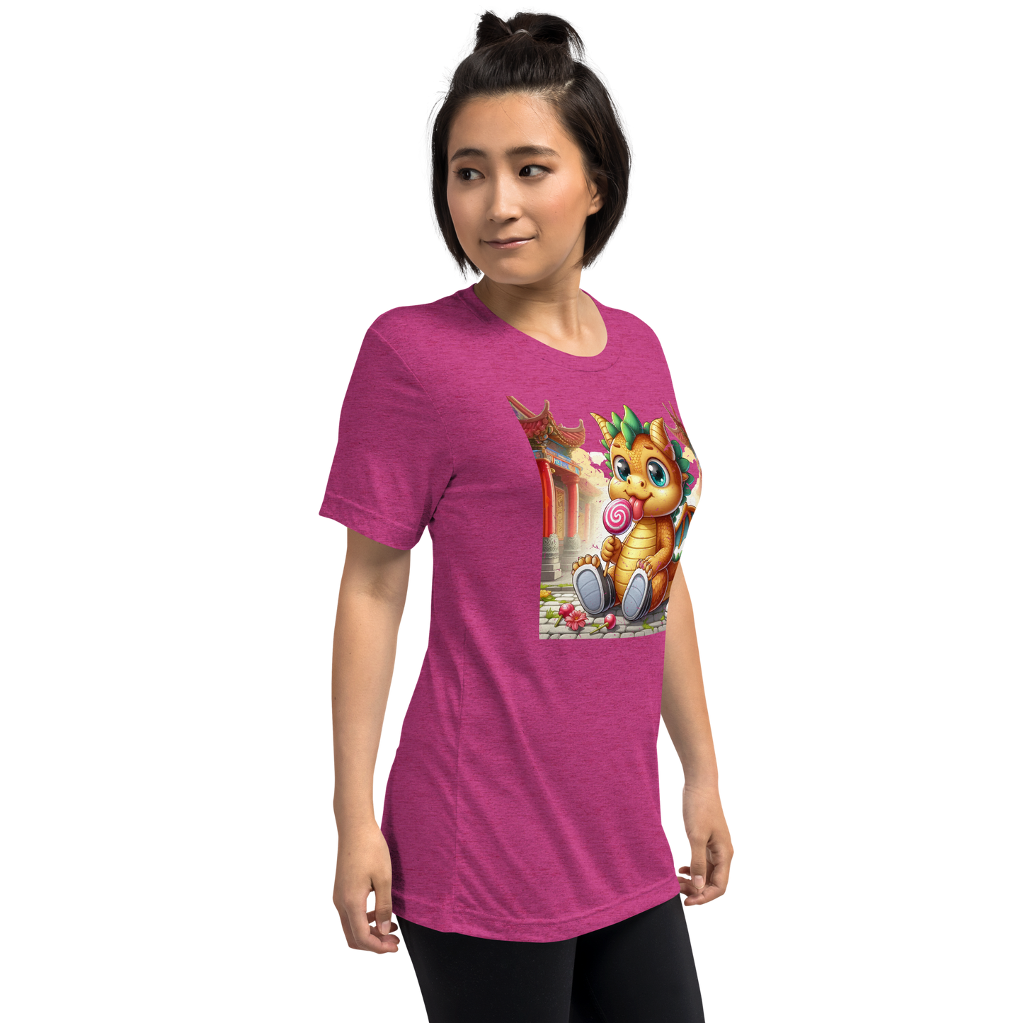 Dragon in Town with Lolipop - Unisex Triblend Tee